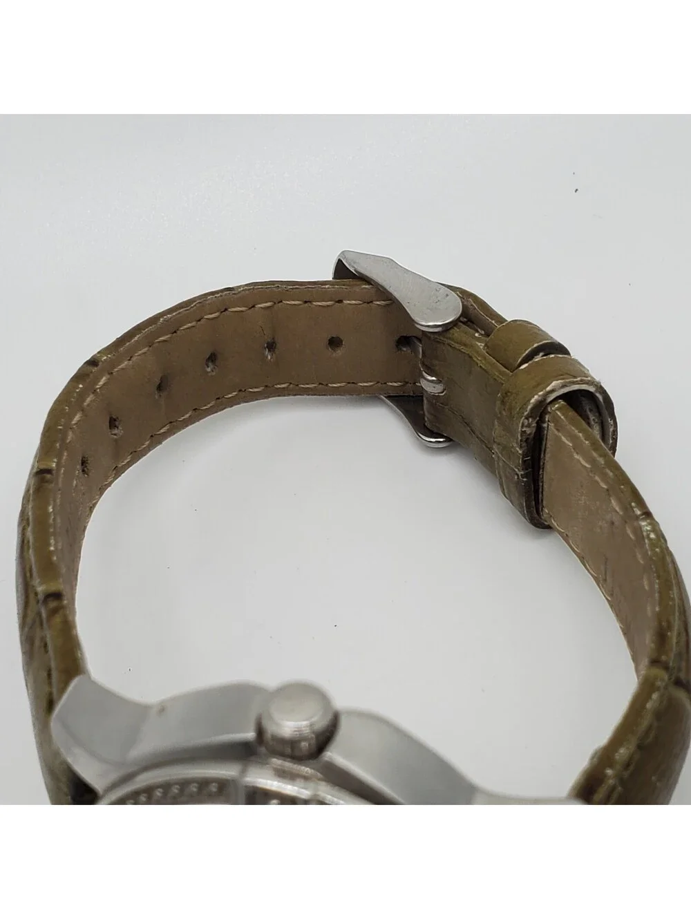 Invicta Angel Watch Women 32mm Silver Tone 15083 Leather Band New Battery